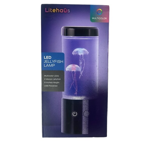 Litehaus LED Jellyfish Lamp Multicolor LEDs 2 Motion Jellyfish - Picture 1 of 1